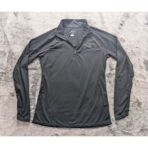 Paradox Long Sleeve 1/4 Zip Merino Blend Shirt Women's Size Medium Black